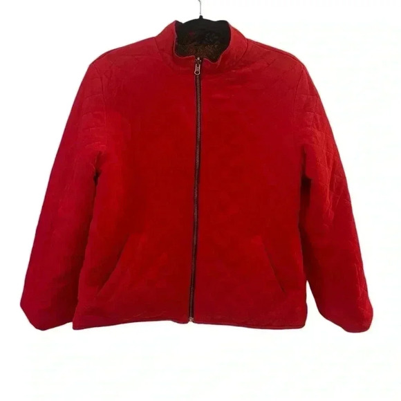 Chicos quilted jacket reversible tapestry jacket - Picture 1 of 14